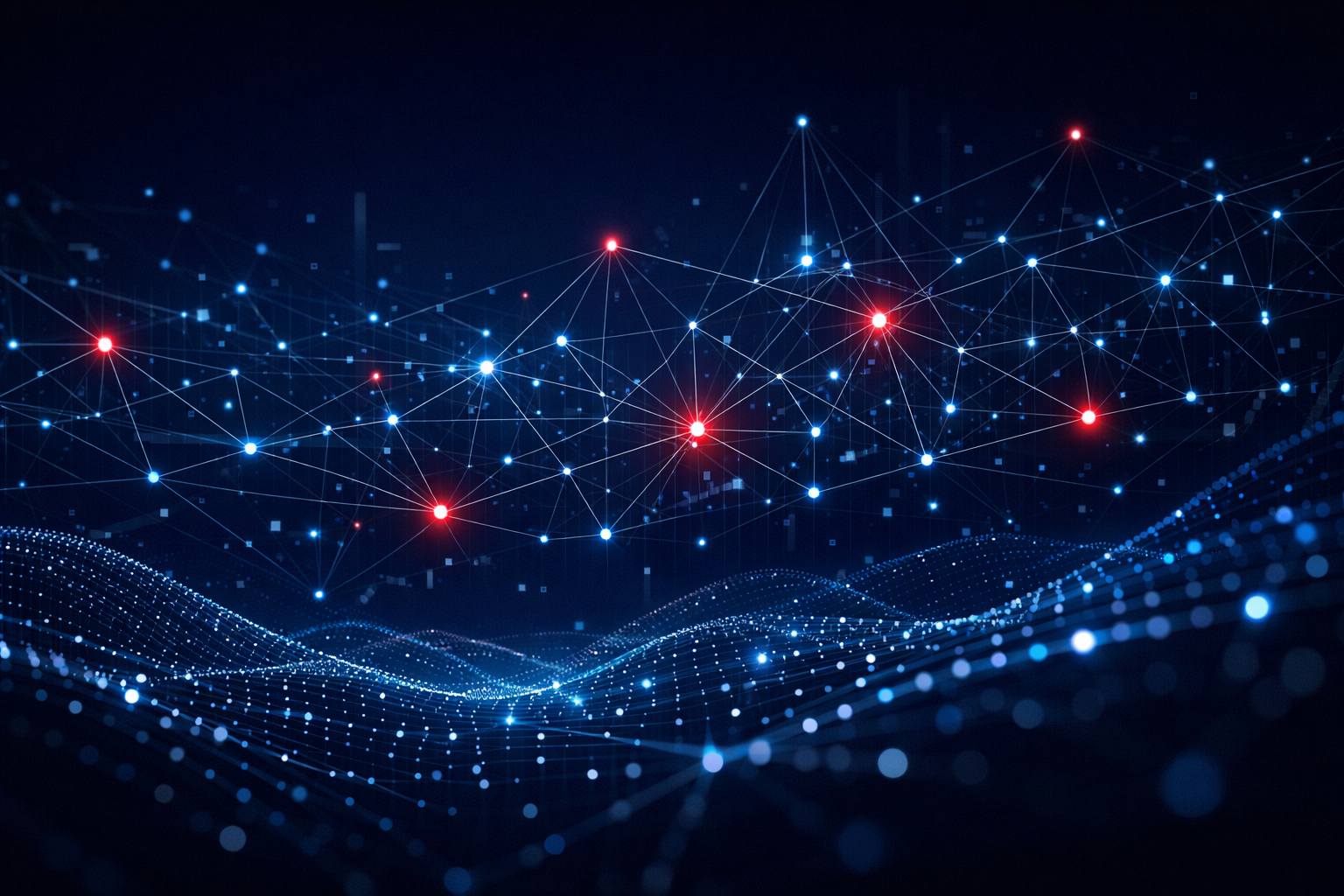 Abstract data network visualization representing AI-powered government contracting intelligence